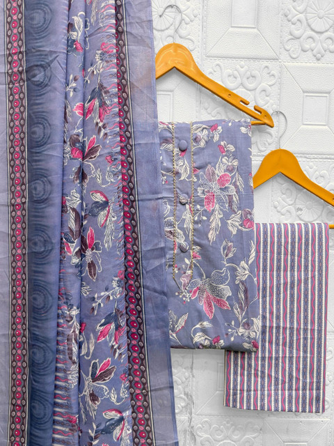 CLEMIRA Printed Pure Cotton Unstitched Dress Material - Image 4