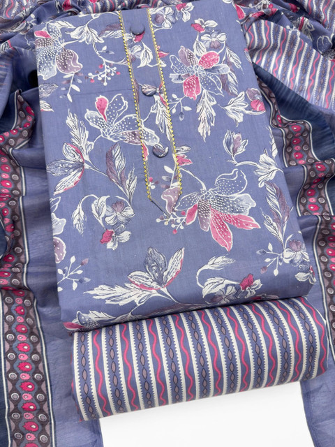 CLEMIRA Printed Pure Cotton Unstitched Dress Material - Image 6