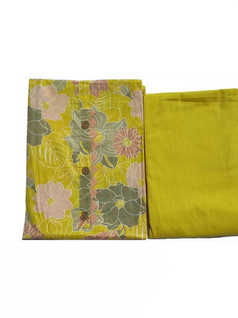 FAB JUNCTION Printed Pure Cotton Unstitched Dress Material - Image 2