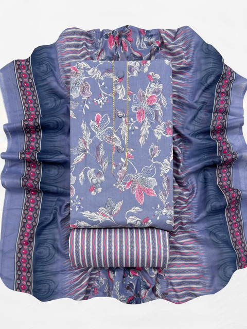 CLEMIRA Printed Pure Cotton Unstitched Dress Material - Image 5