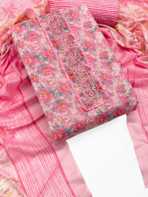 CLEMIRA Printed Pure Cotton Unstitched Dress Material