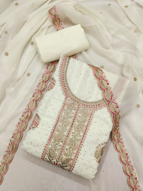 Nayanthara Trends Embroidered Unstitched Dress Material - Image 2
