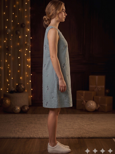Twelve South Floral Embroidered A-Line Dress - Image 3