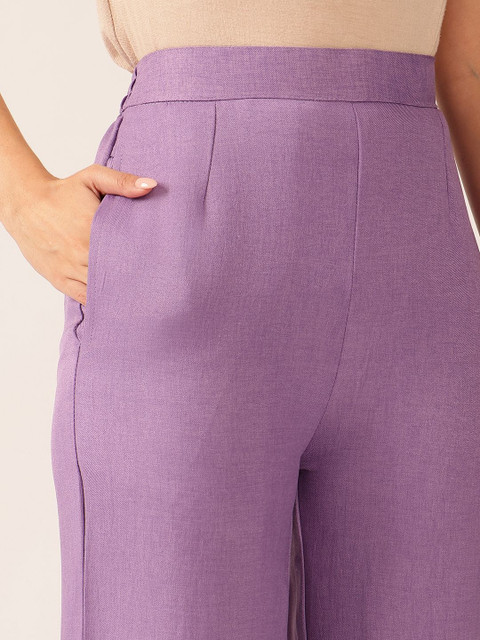 Vbuyz Linen Solid Top with Trousers - Image 4