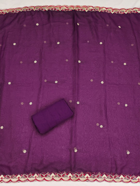 Nayanthara Trends Embroidered Unstitched Dress Material - Image 3