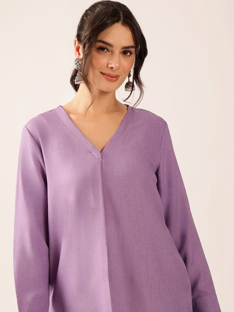 Vbuyz Linen Solid Top with Trousers - Image 5