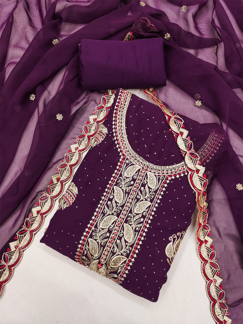 Nayanthara Trends Embroidered Unstitched Dress Material - Image 2