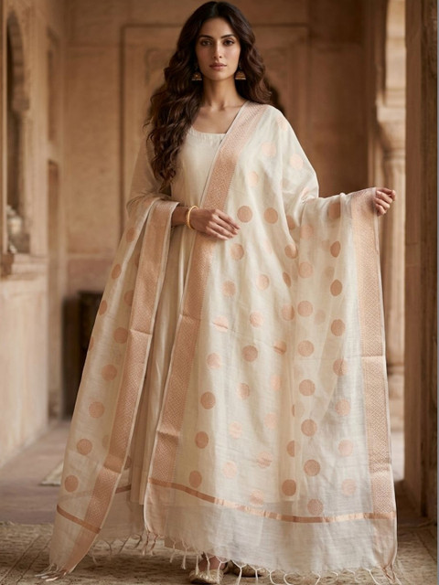 Dupatta Bazaar Woven Design Dupatta with Zari