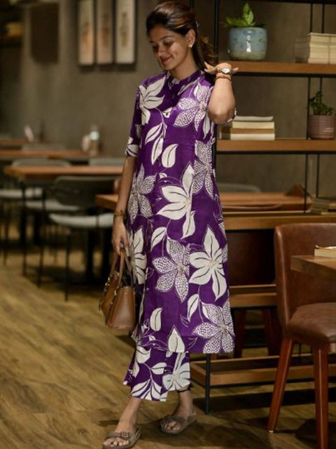 Parth Fab Printed Top with Trousers - Image 3