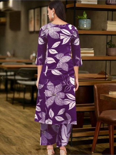 Parth Fab Printed Top with Trousers - Image 5