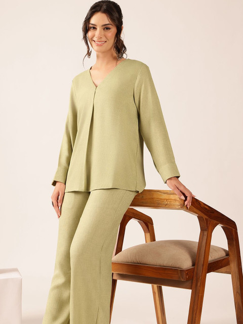 Vbuyz Linen Solid Top with Palazzos - Image 7