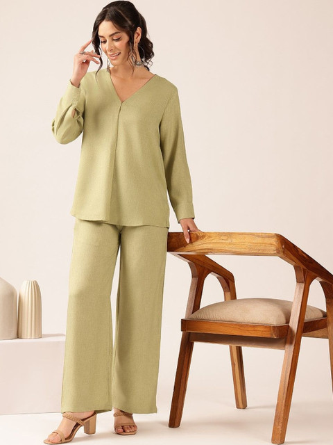 Vbuyz Linen Solid Top with Palazzos - Image 6