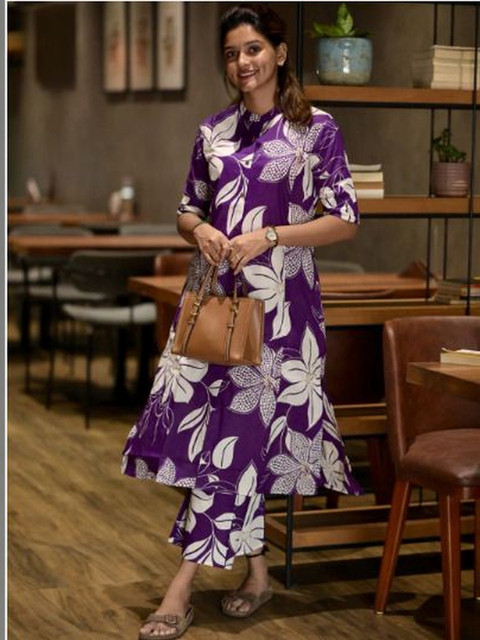 Parth Fab Printed Top with Trousers - Image 4