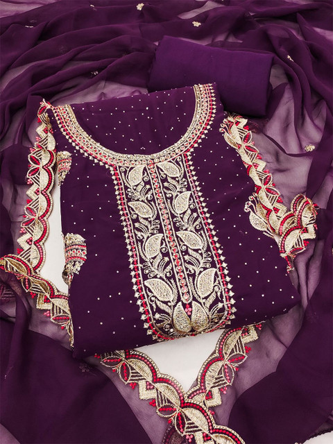 Nayanthara Trends Embroidered Unstitched Dress Material