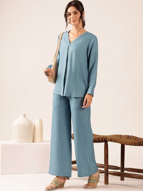 Vbuyz Linen Solid Top with Trousers - Image 6