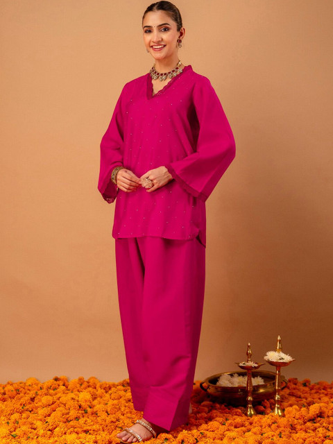 SKYLEE Embellished Tunic with Palazzos