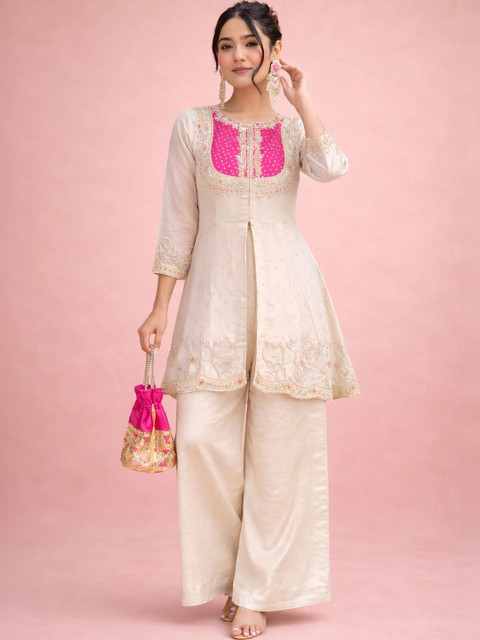 Anouk Embroidered Tunic with Palazzos