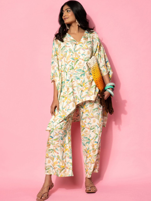Gerua By Libas Tropical Printed Tunic with Palazzos