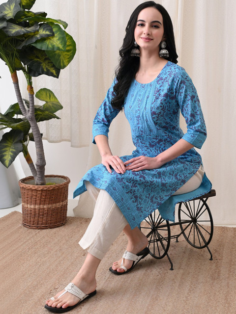 Anouk X fwd Women Floral Printed Indie Prints Kurta - Image 6