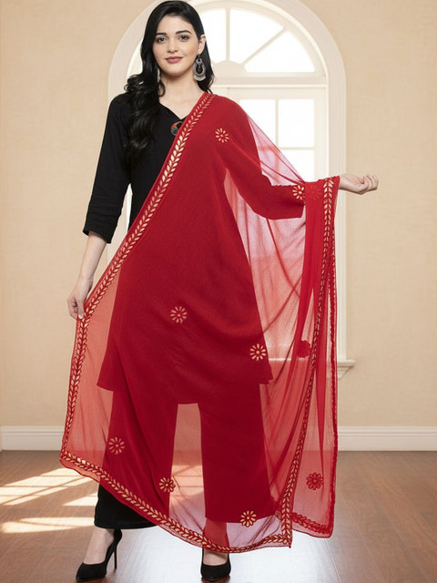 KALINI Women Chiffon Dupatta with Gotta Patti Work