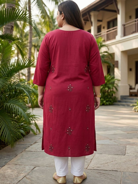 Swasti Women Ethnic Motifs Embroidered Thread Work Kurta - Image 2