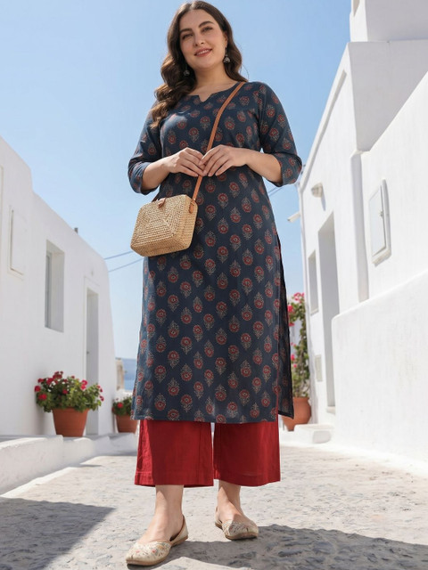 AADVIKA Women Ethnic Motifs Printed Indie Prints Kurta