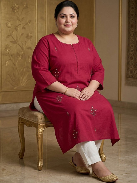 Swasti Women Ethnic Motifs Embroidered Thread Work Kurta - Image 5