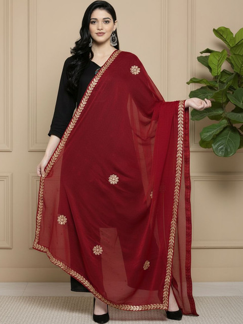 KALINI Women Chiffon Dupatta with Gotta Patti Work