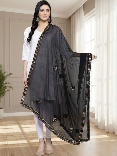 KALINI Women Chiffon Dupatta with Gotta Patti Work