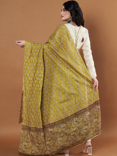 AKSHADEEP Printed Block Print Dupatta - Image 5