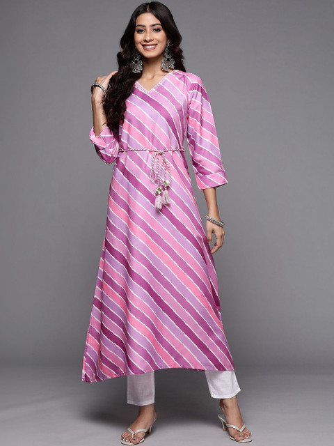 AADVIKA Women Printed Asymmetric Kurta