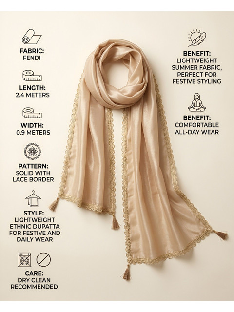 MUFFLY Dupatta with Thread Work - Image 4