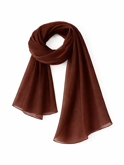 NOORFASHION Women Solid Chiffon Dupatta