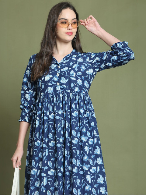 Aaradhya Fashion Floral Print A-Line Midi Dress - Image 2