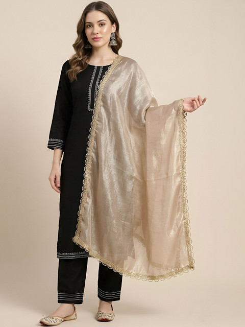 MUFFLY Dupatta with Thread Work