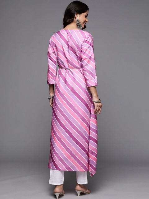 AADVIKA Women Printed Asymmetric Kurta - Image 5