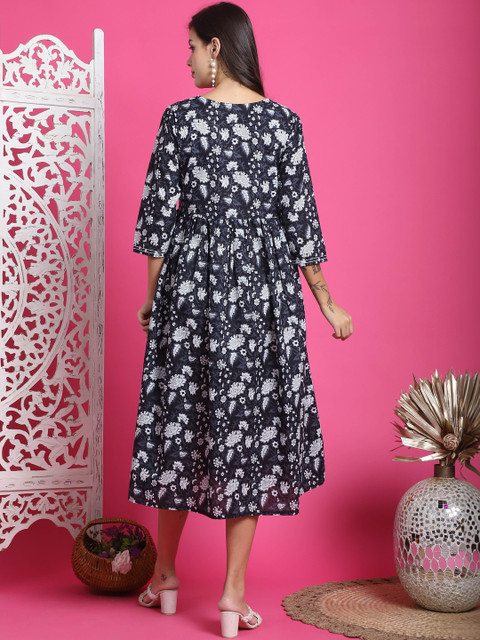 Aaradhya Fashion Floral Print A-Line Dress - Image 7