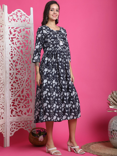 Aaradhya Fashion Floral Print A-Line Dress - Image 5