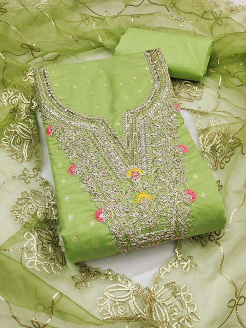 Leeza Store Embroidered Unstitched Dress Material - Image 4