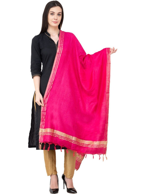 A R SILK Woven Design Dupatta with Zari