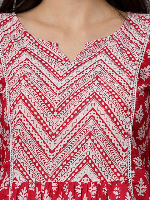 Anouk Women Ethnic Motifs Printed Anarkali Kurta - Image 3
