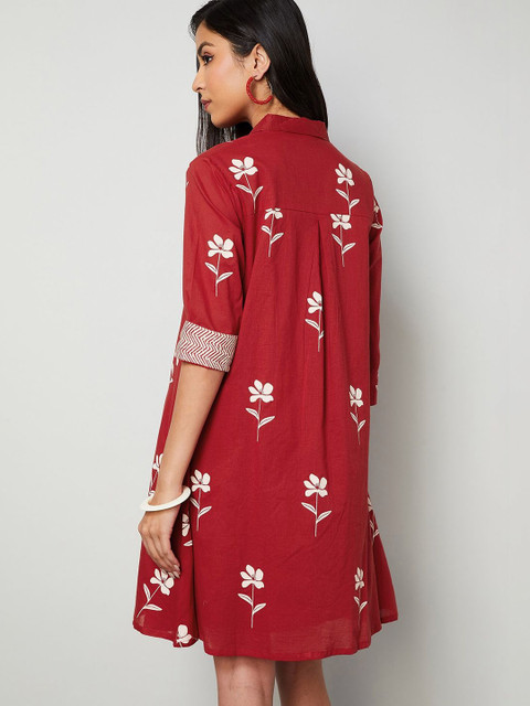 Colour Me by Melange Floral Print Shirt Dress - Image 4