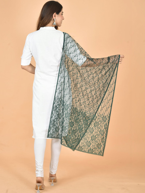 Kuhika Embroidered Dupatta with Thread Work - Image 4