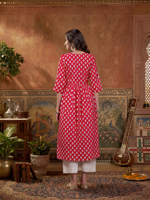 Anouk Women Ethnic Motifs Printed Anarkali Kurta - Image 5