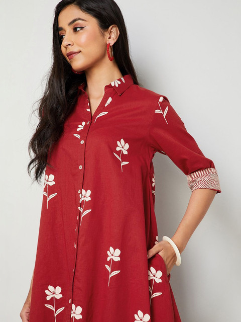 Colour Me by Melange Floral Print Shirt Dress - Image 2