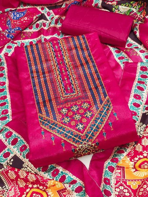 Rangtulika Ethnics Printed Unstitched Dress Material - Image 2