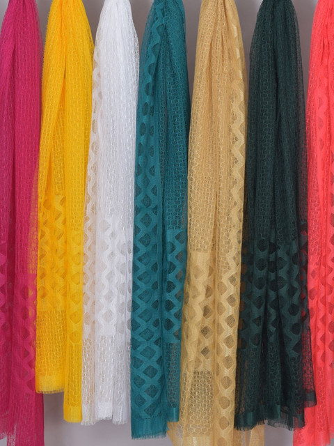 Kuhika Pack Of 7 Woven Design Dupatta - Image 2