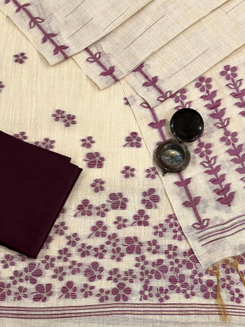 Geetha Creation Printed Pure Cotton Unstitched Dress Material