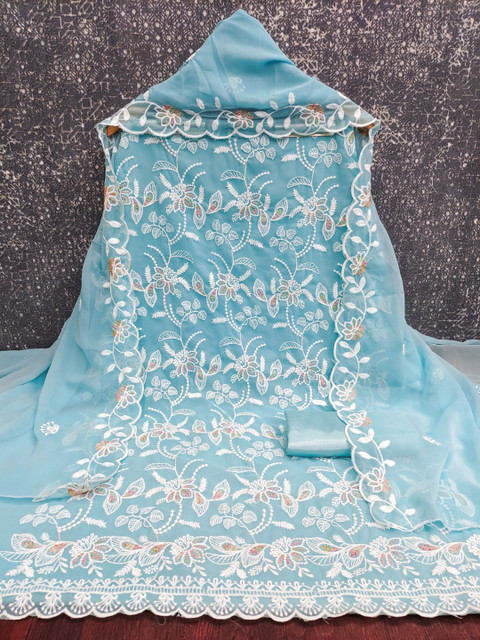 Rangtulika Ethnics Embroidered Unstitched Dress Material - Image 2