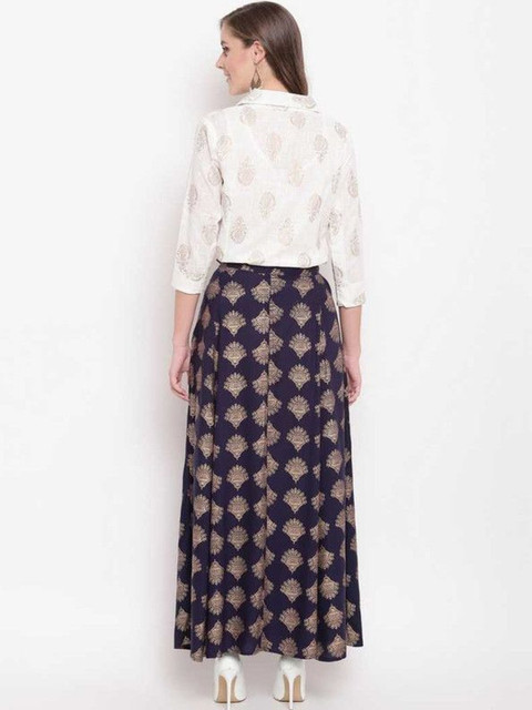 Yashwani Fashion Printed Shirt with Skirt - Image 2